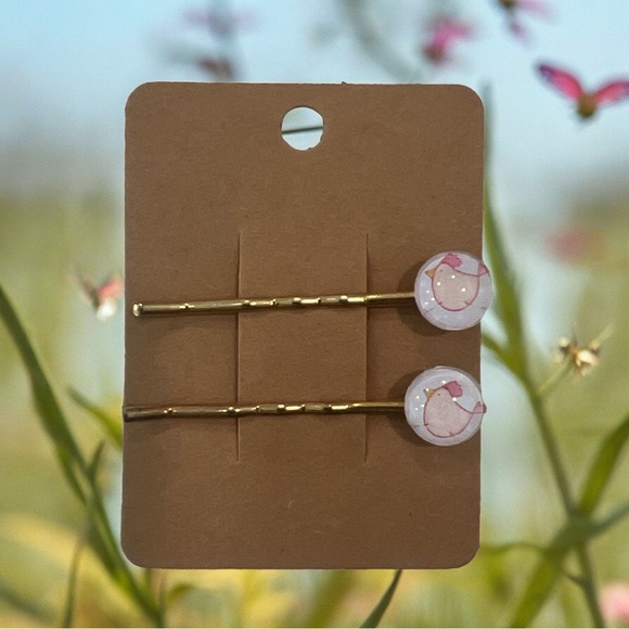 NEW Two Spring Chickens Design Bobby-pin Set - Picture 1 of 2
